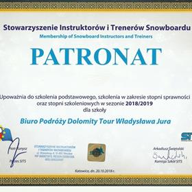 Snowboard - otrzymaliśmy patronat SITS 2018/2019
