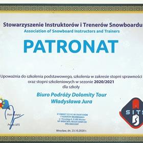 Patronat SITS dla naszej szkoły snowboardowej na nowy sezon 2020/2021